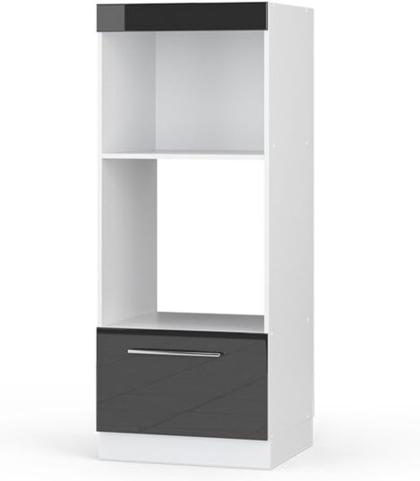 Thumbnail - Mikrowellenschrank Fame-Line, Anthrazit Hochglanz, 60 cm offen, Vicco