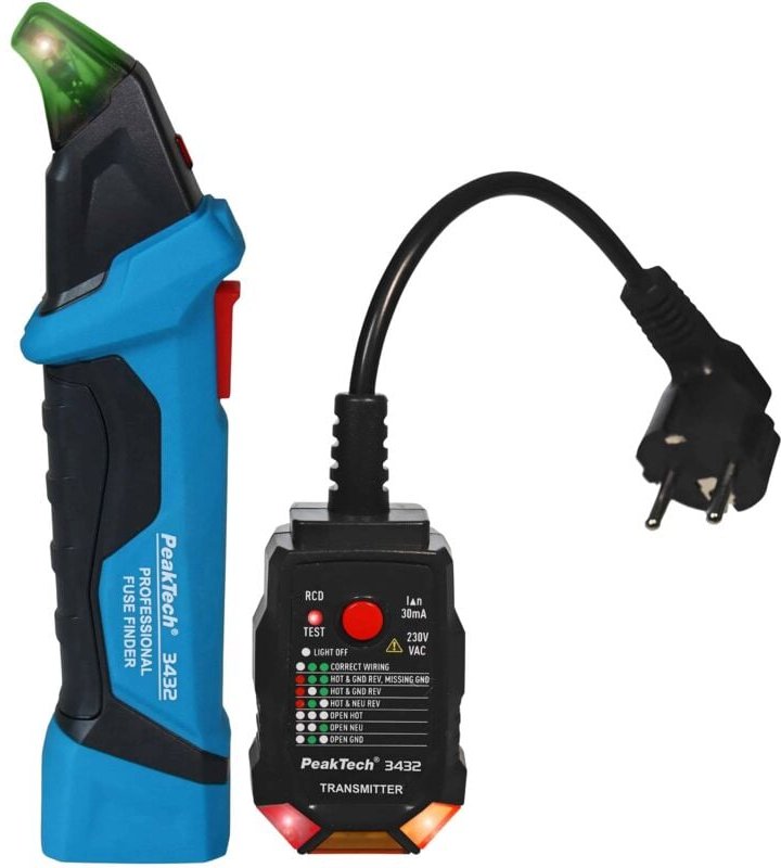 Thumbnail - Peaktech - Sicherungsfinder, p 3432, mit RCD-Tester