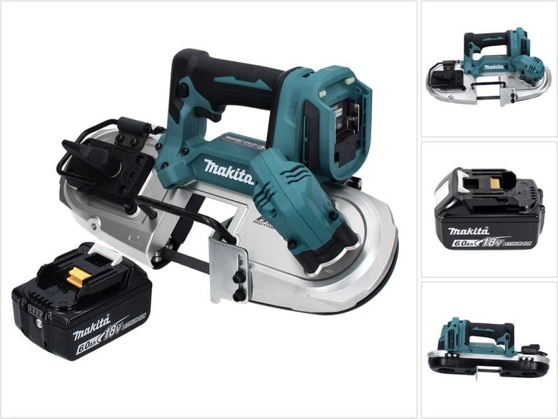 Makita - dpb 183 G1 Akku Bandsäge 18 v 66 mm Brushless + 1x Akku 6,0 Ah - ohne Ladegerät