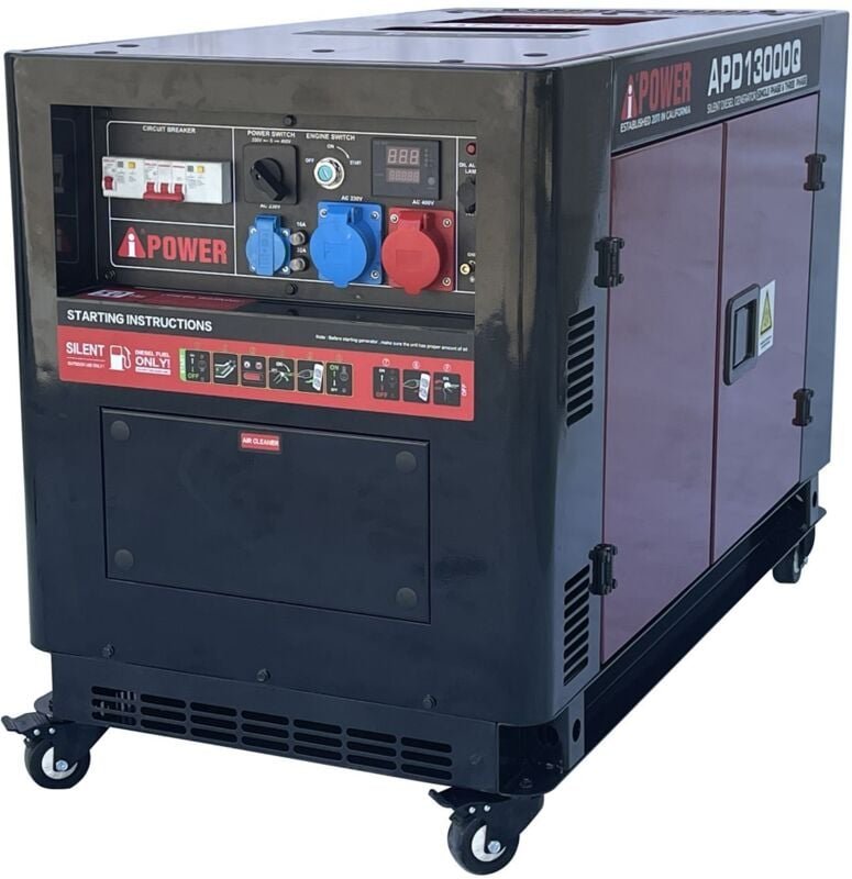 Warrior Winches - AiPOWER Diesel Stromaggregat Full Power 13KVA APD13000Q 400V/230V