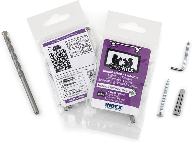 (12 Stück) Befestigungskit für Leuchten - Rahmen