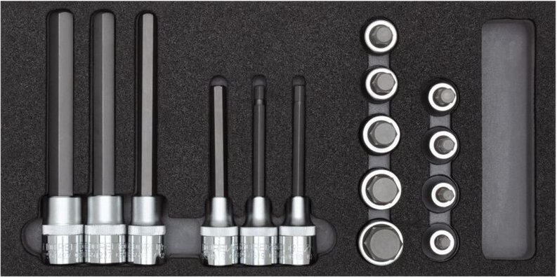 R22150011 Schraubendrehereinsätze 1/2' 2/6 CT-Modul 15-teilig