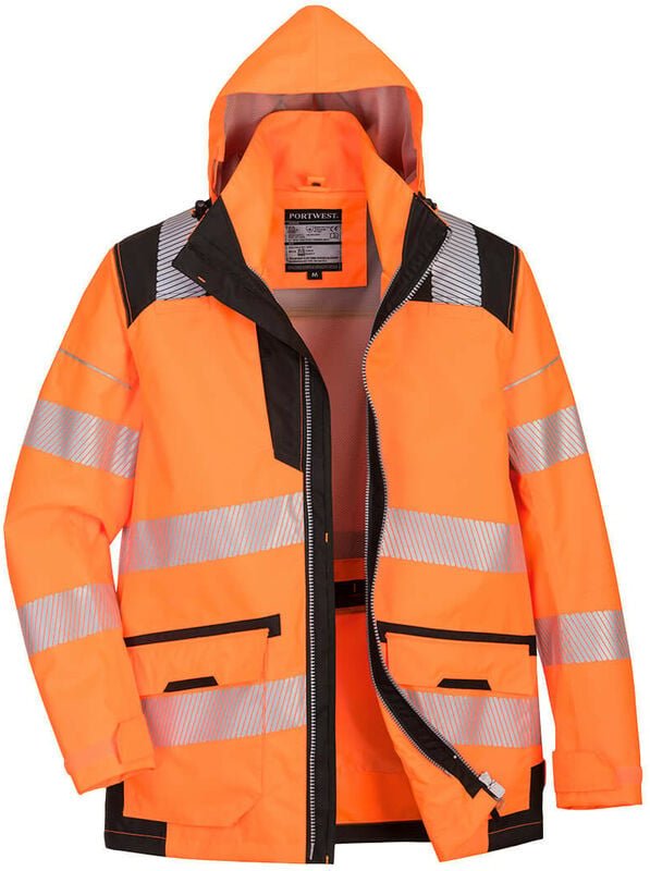 Thumbnail - Portwest Warnschutzjacke 5-in-1 mit 10 Taschen Orange XXL