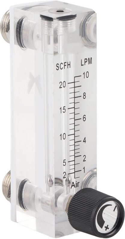 Ej.life - Gasdurchflussmesser, LZM-6T Durchflussmesser, Acrylplexiglas Einstellbarer Plattentyp Gasdurchflussmesser Test...