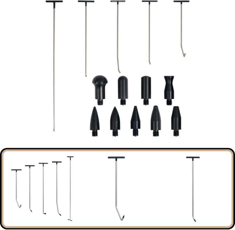Vidaxl - 5-tlg. Ausbeulwerkzeug-Set Lackschadenfrei Edelstahl - Delle Entfernen - Autoreparatur - Lackschutz - Ausbeulwe...