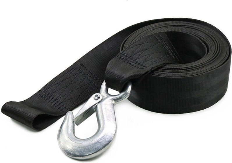 Sicherheits-Hochleistungs-Bootswindengurt aus Polyester, 6 m Ersatz-Bootswindengurt mit Haken, Anhänger für Boote - Ahls...