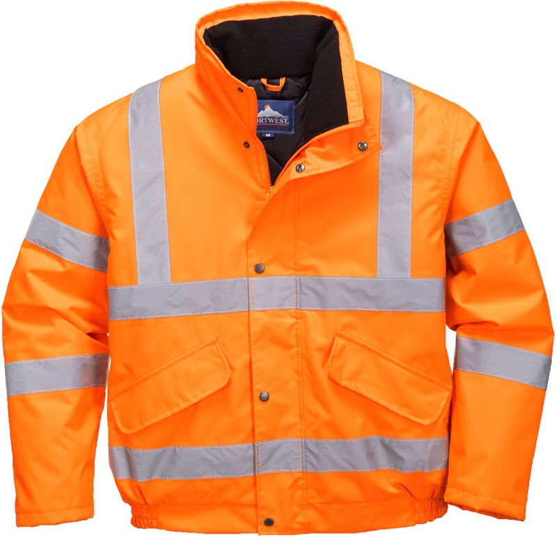 Thumbnail - Portwest Gefütterte Warnschutz Pilotenjacke EN342 orange M