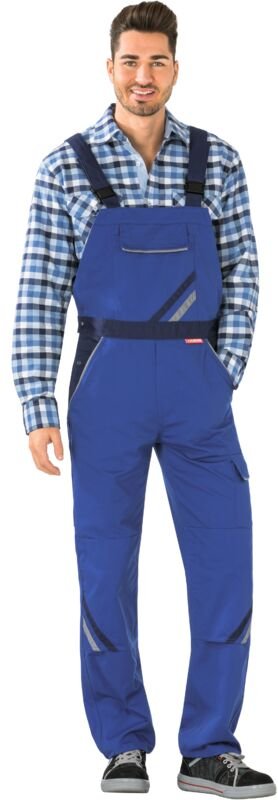 Planam Highline Latzhose kornblumenblau/marine/zink 53