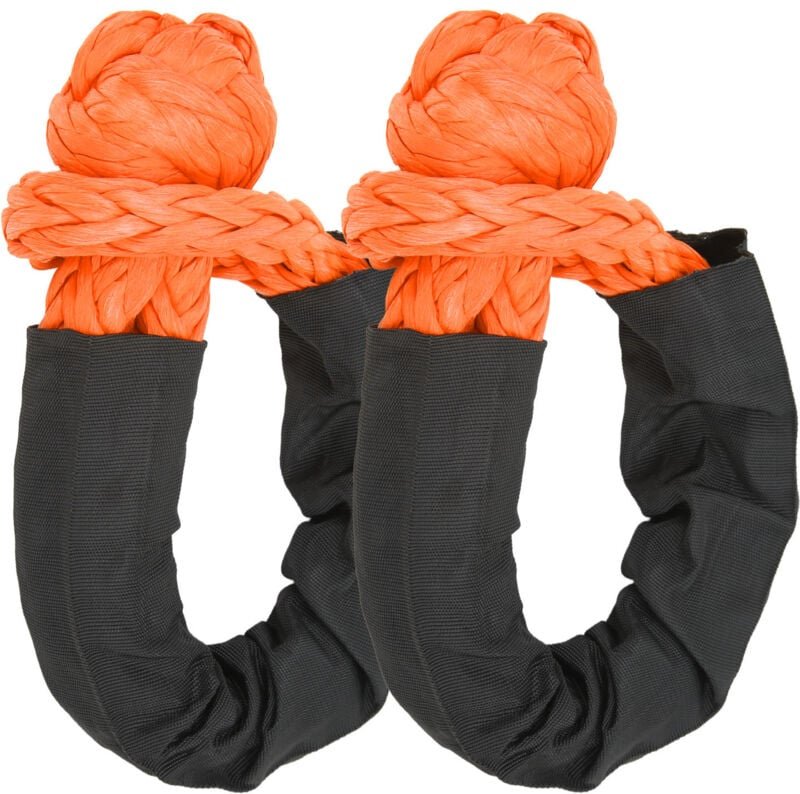 Zoternen - 2 Stück weiche Bergeschäkel, leichtes Seil mit 35 Tonnen Bruchfestigkeit für lkw, große suv, Geländewagen, Or...