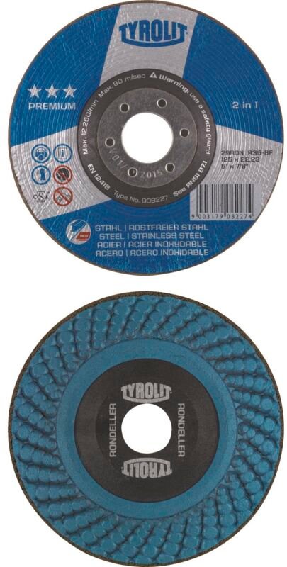Tyrolit - Schruppschleifscheibe premium rondeller,ø 115 mm, Körnung: 36