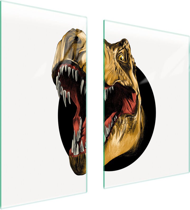 GLASSCHUTZPLATTE 75x52 DINOSAURIER
