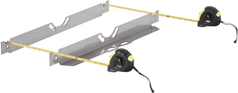 Radausrichtungswerkzeug, 2er-Pack Edelstahl-Spurausrichtungsplatten für genaue Messungen, inkl. 2 Maßbändern und Umrechn...