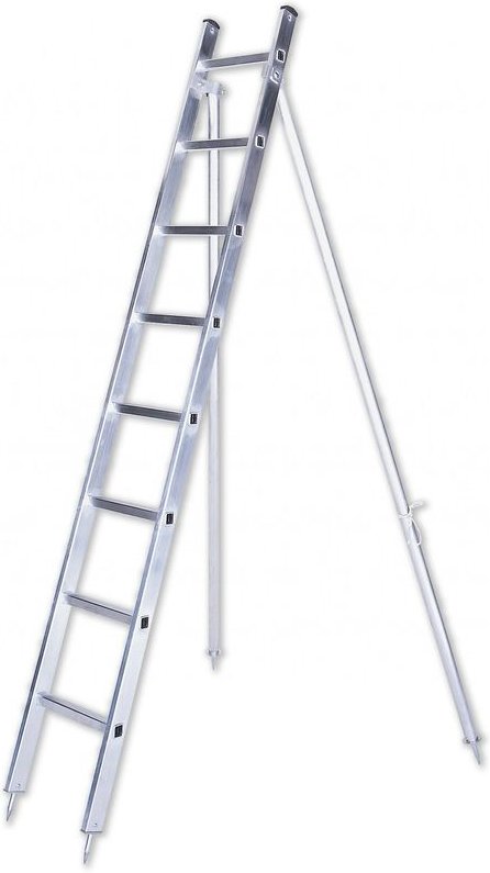 Thumbnail - Iller Obstbaumleiter 3,85 AH, 1-teilig mit Stützen und 10 Sprossen