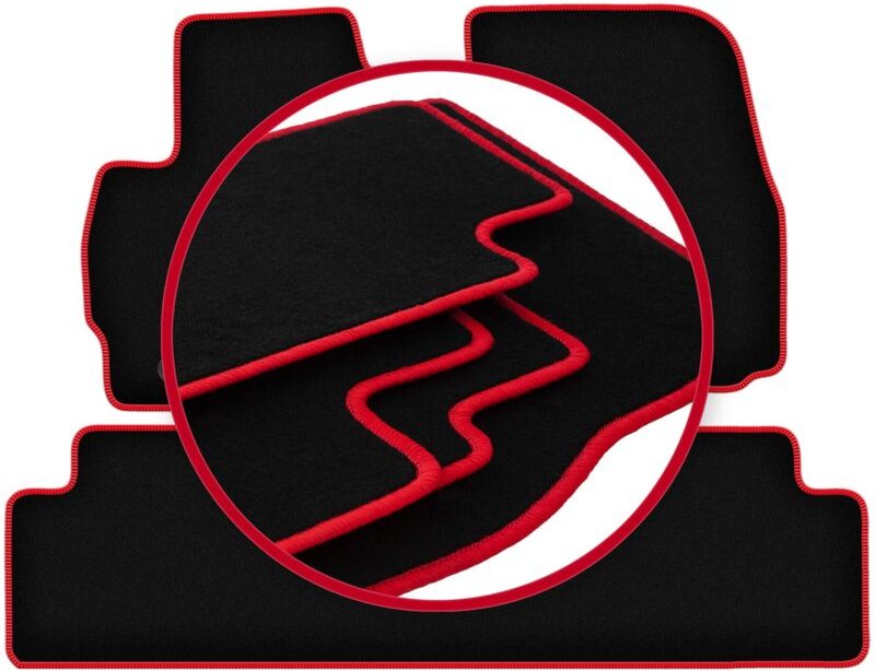 CARLUX-RED Auto-Fußmatten für: Mazda 5 I Minivan (2005-2010)