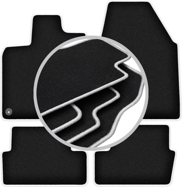 CARLUX-SILVER Autofußmatten für: Nissan Qashqai I J10 Crossover (2006-2013)