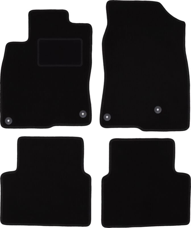 Schwarze Velours-Fußmatten für: Honda Civic X Fließheck (2017-)