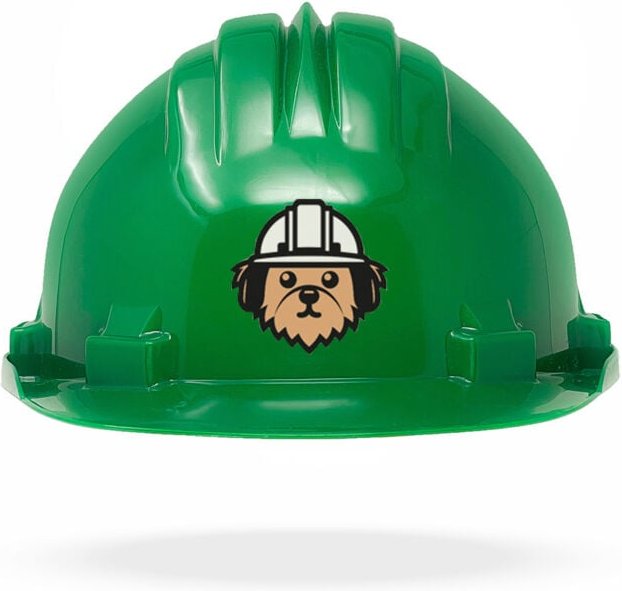 TAMS® Kinderhelm - Drehverschluss Grün Hund