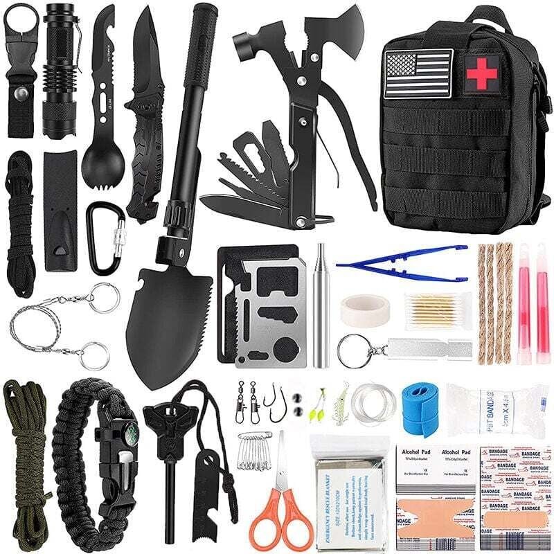 Thumbnail - Notfall-Überlebensset, Multi-Tool-Überlebensausrüstungsset, taktische Tasche, Outdoor-Ausrüstung, Notfall-Trauma-Tasche ...