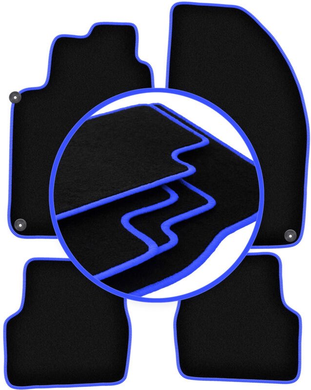 CARLUX-BLUE Autofußmatten für: Alfa Romeo 166 Limousine (1998-2009)