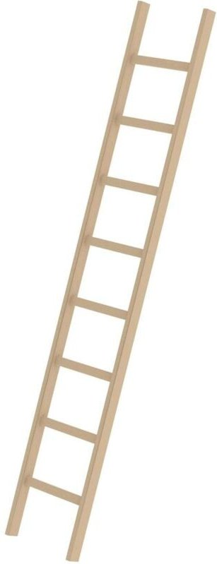 Günzburger Steigtechnik - Sprossen-Anlegeleiter Holz ohne Traverse 8 Sprossen - 033108