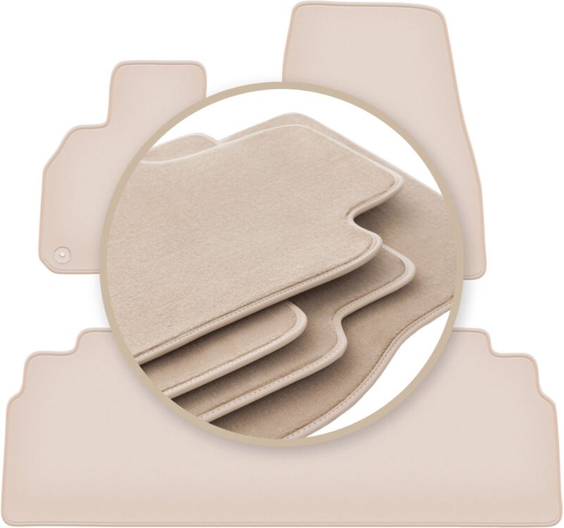 Beige PREMIUM-Matten für: Renault Espace Initiale 2015-