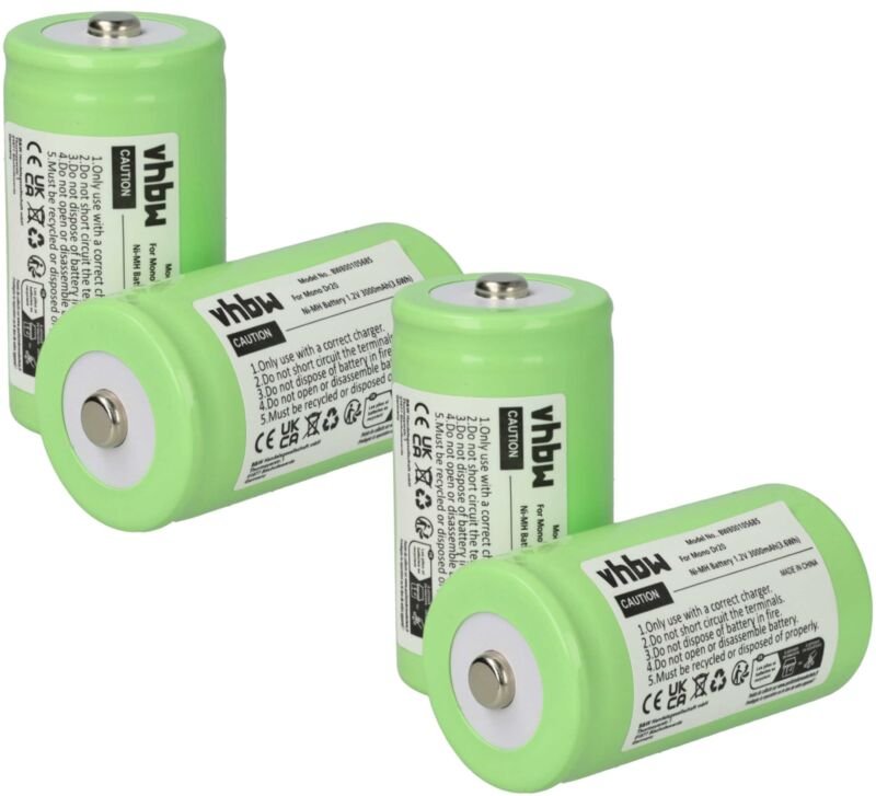 Vhbw - 4x Akku kompatibel mit PerfectPro Bau- Outdoorradio Handsfree, Workman Funkgerät, Walkie Talkie (3000 mAh, 1,2 v,...