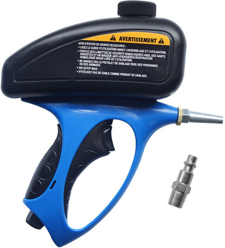 Sandstrahlpistolen-Set, Sandstrahlpistolenkopf mit rutschfestem Griff, breites Anwendungsspektrum