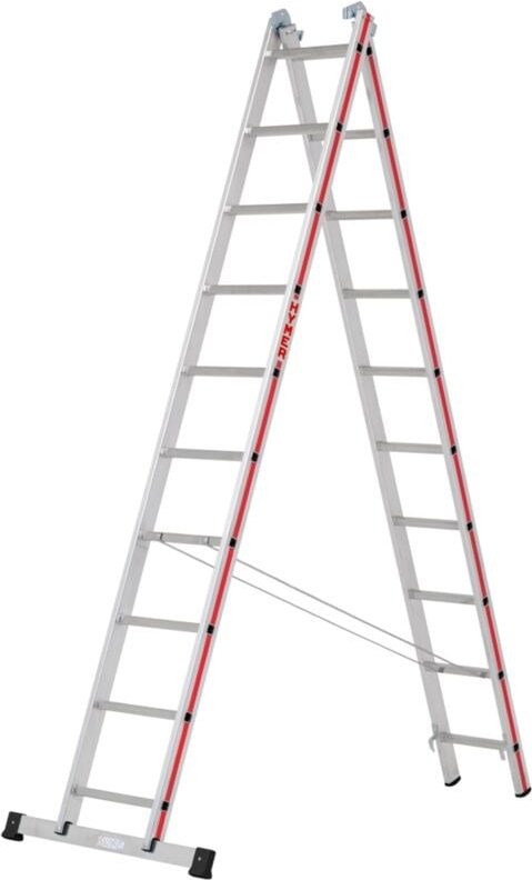 Mehrzweckleiter, zweiteilig, 2x8 Sprossen, Länge eingeschoben 2,32 m - Hymer