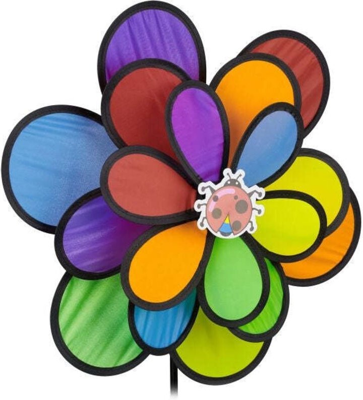 Colourful flower wind spinner