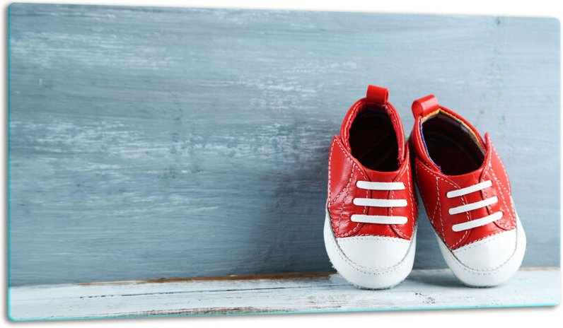 Glasschild Schneidebrett 52x30 Schuhe