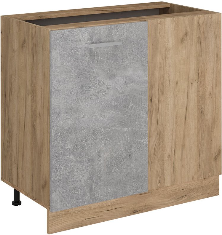 Eckunterschrank R-Line, Beton, 86 cm ohne Arbeitsplatte, Vicco