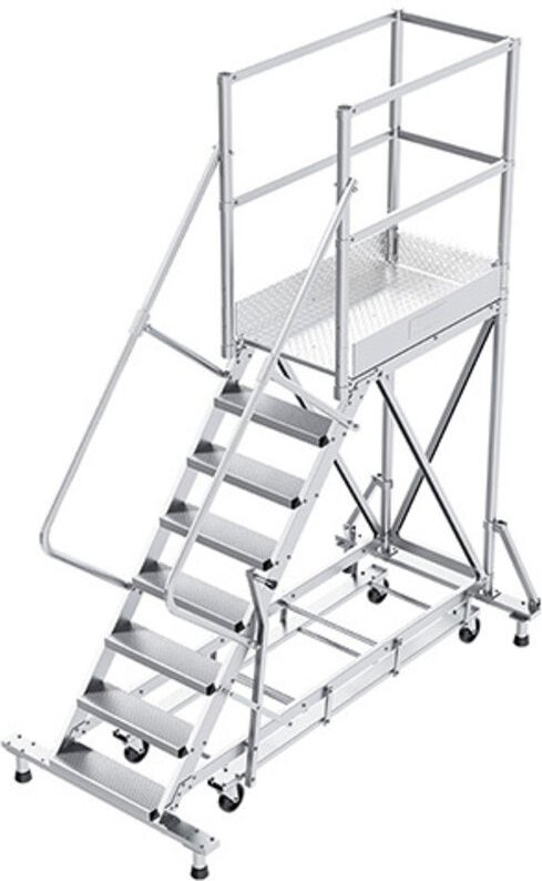 Mobile Plattform mit Geländer total - Maximale Arbeitshöhe 3.80m - PTF109-PT-KRE