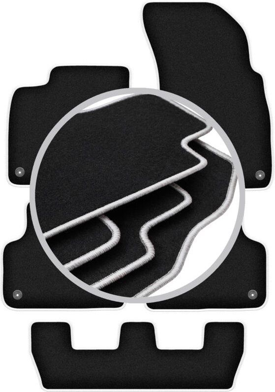 CARLUX-SILVER Autofußmatten für: Audi Q7 II 7 Personen (2017-)