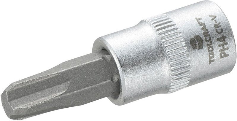 Toolcraft - 816055 Kreuzschlitz Phillips Steckschlüssel-Bit-Einsatz ph 4 1/4' (6.3 mm)