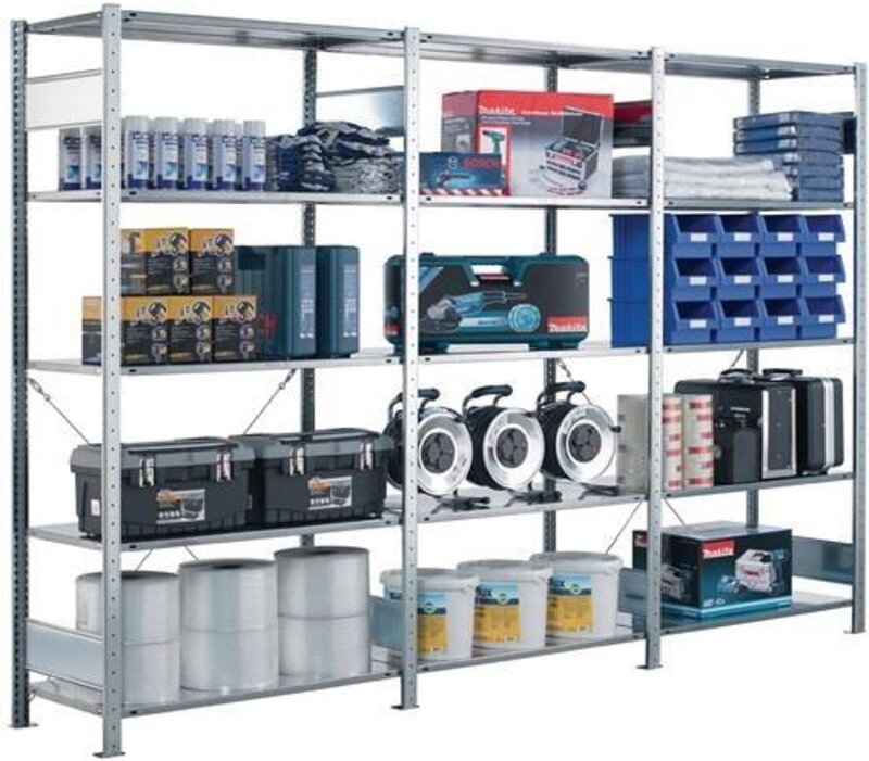 Schulte Lagertechnik - Fachbodenregal Komplettregale MULTIplus150 Traglast: 150kg, 2000x750x500mm (Anbauregal)