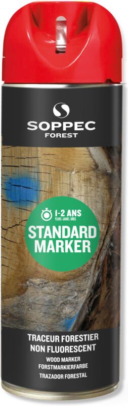 Spraydose - Forstmarkierer nicht fluoreszierend rot 1-2 Jahre standard marker SOPPEC - 131904o