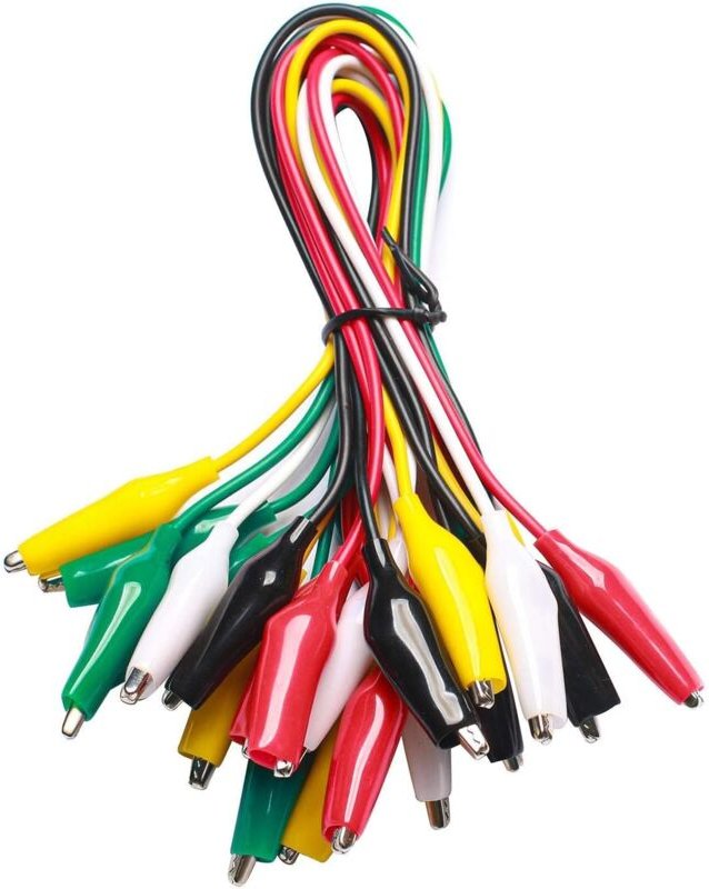 Bluedeer - 10 Stück Krokodilklemmen mit Kabel, Prüfleitungen mit Krokodilklemmen, Doppelendige Messleitung, krokodilklem...