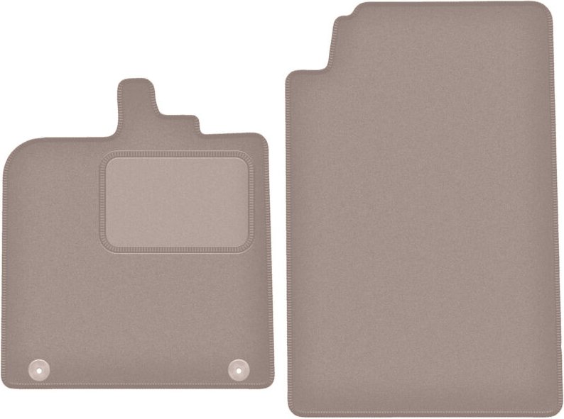 Beige Veloursmatten für: Smart Fortwo II Schrägheck (2007-2014)