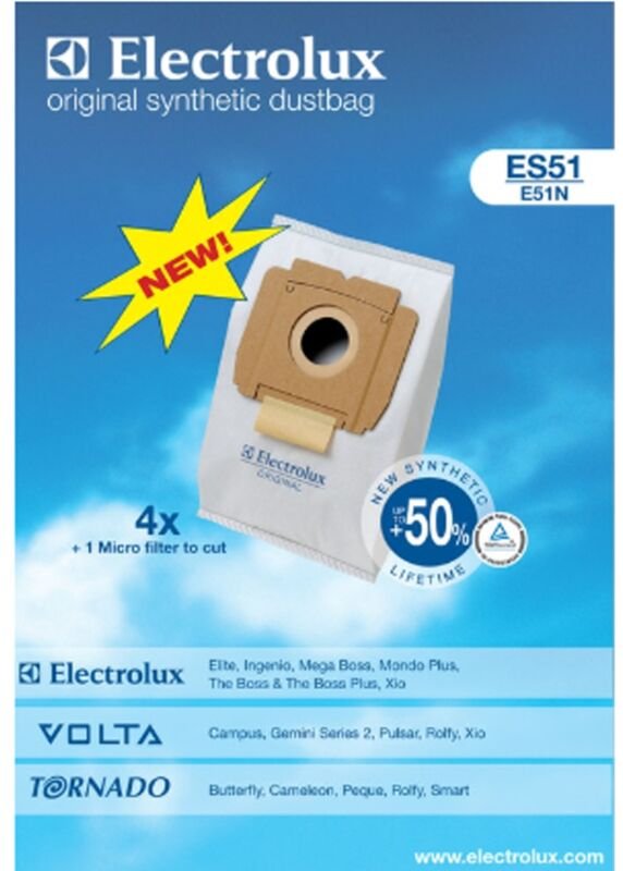 Ersatzteil - 5er Pack Staubsaugerbeutel + 1Filter - - TORNADO, ELECTROLUX, PROGRESS, NILFISK, ZANUSSI, SINGER, AEG, ESSE...