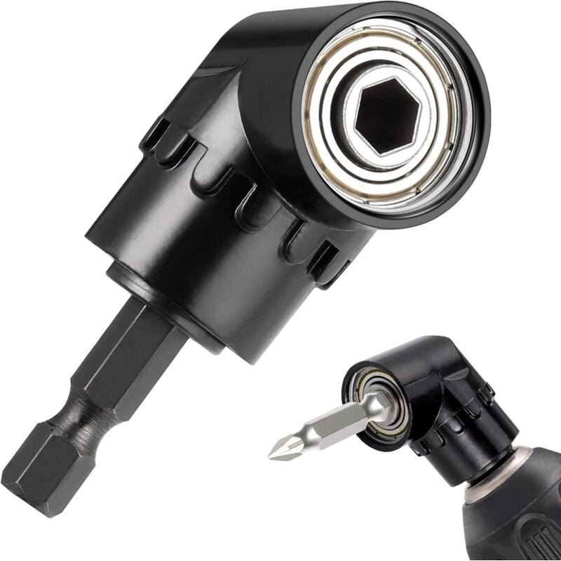 Rechtwinkliger Bohradapter, 105°-Adapterhalter, 1/4 Zoll Winkelbohrer, multifunktionaler Winkelbithalter zum Bohren von ...