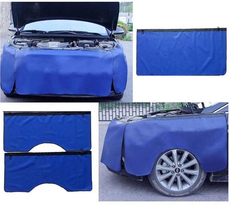 Trade Shop - SET 3PZ COPERTURA PARAFANGO AUTO TELO PROTECTION CARROZZERIA PROTETTIVO -