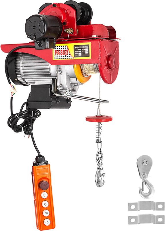 800 kg Elektrohebezeug 1300 w Winde Doppel 12 m/40 Fuß Stahlpalettenhalter Gabelstapler Garagenhebezeug - Mophorn