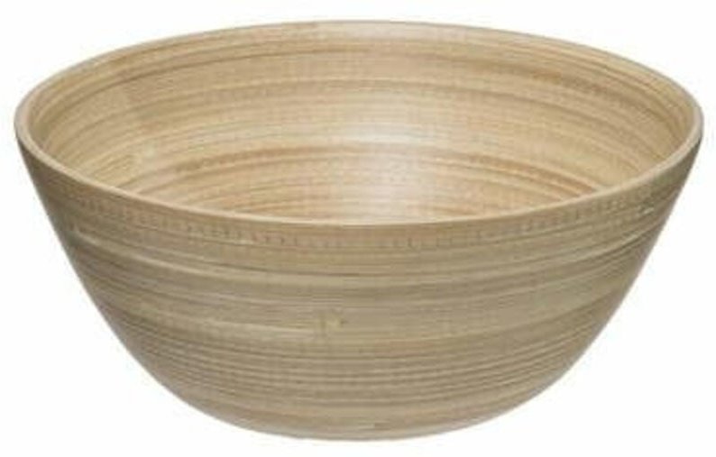 Salatschüssel 3,5 L Bambus 30 cm natur hell