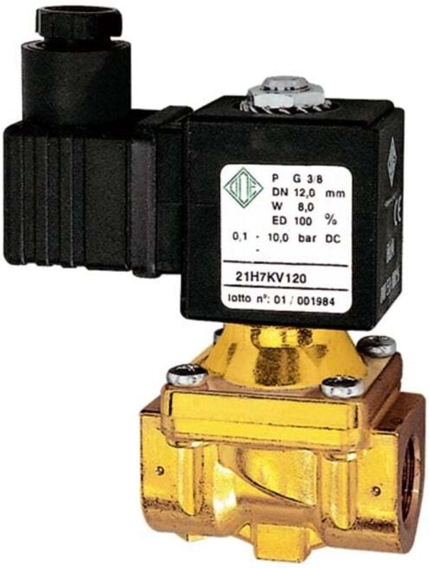 Riegler - 2/2-MV,MS,NC,vorge.,24V DC,5W,FKM,G1/2,PN0,1-10bar