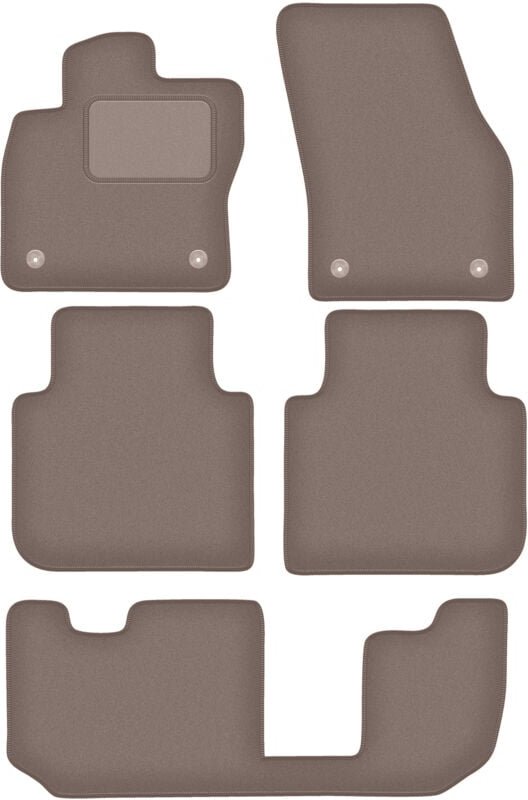Beige Veloursmatten für: Volkswagen Tiguan Allspace 7-Sitzer (2017-)