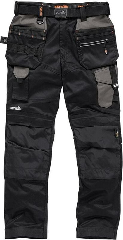 Thumbnail - Scruffs - Arbeitshose mit Holstertaschen "Pro Flex", schwarz Größe 44 regulär
