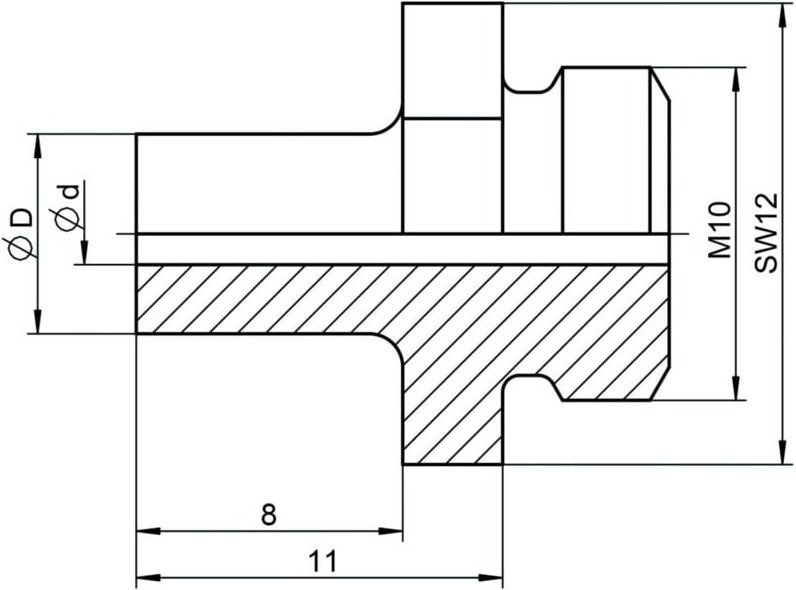 Gesipa Ersatzteil Mundstück V-17/45 für neue Ausführung der Andrückvorrichtung