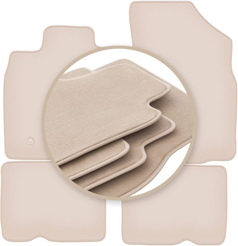 Beige PREMIUM-Matten für: Dacia Duster I 4WD SUV 2010-2018