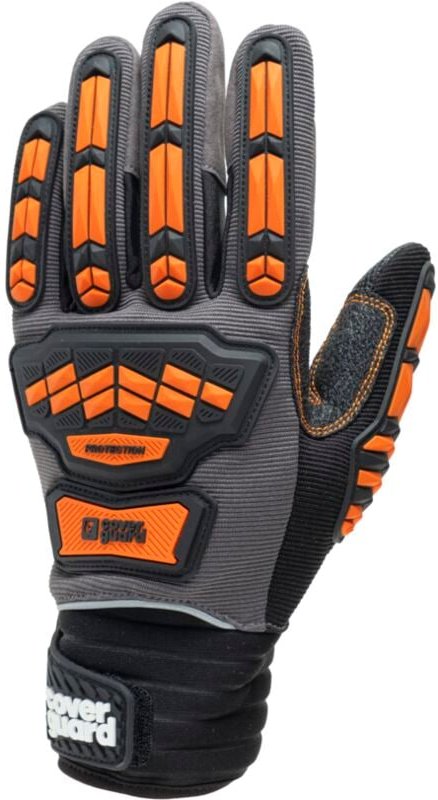 Set aus 5 - EUROSTRONG MX600 Handschuhe - Grau/Orange Größe 7