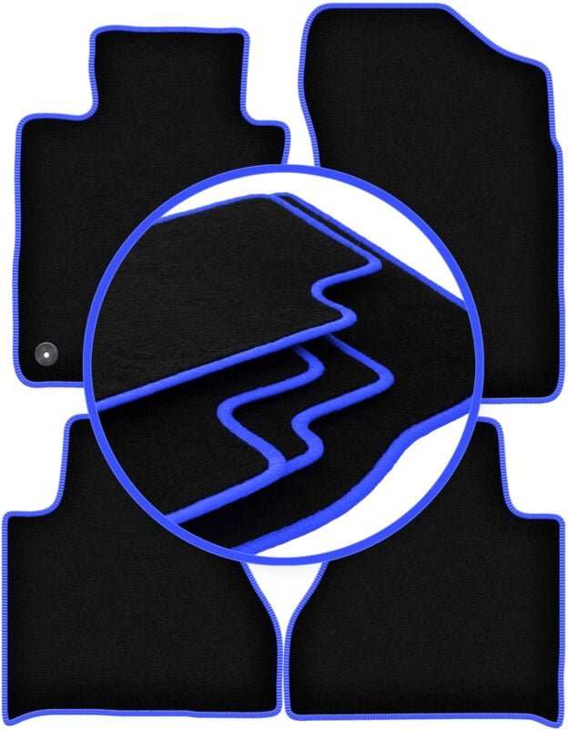 CARLUX-BLUE Auto-Fußmatten für: Toyota Hilux VIII Pickup (2015-)